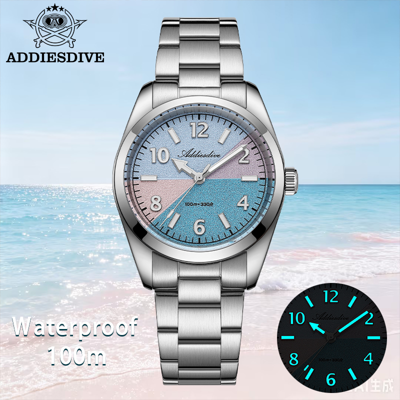 Luxury Watch Display Case - Reloj ADDIESDIVE de cristal de zafiro