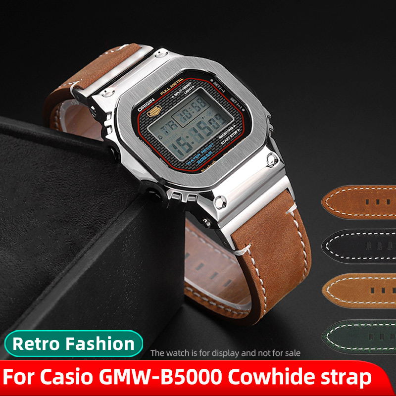 Luxury Watch G Shock - Correa de piel de vaca Vintage