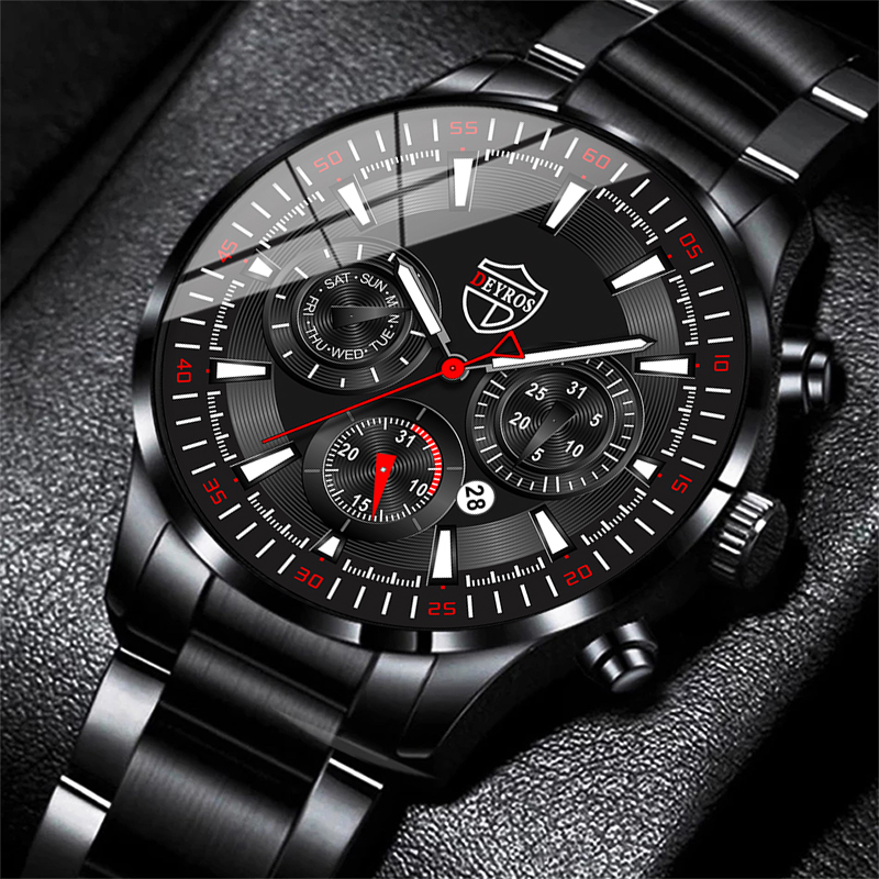 Luxury Watch All Black - Conjunto de relojes de moda para