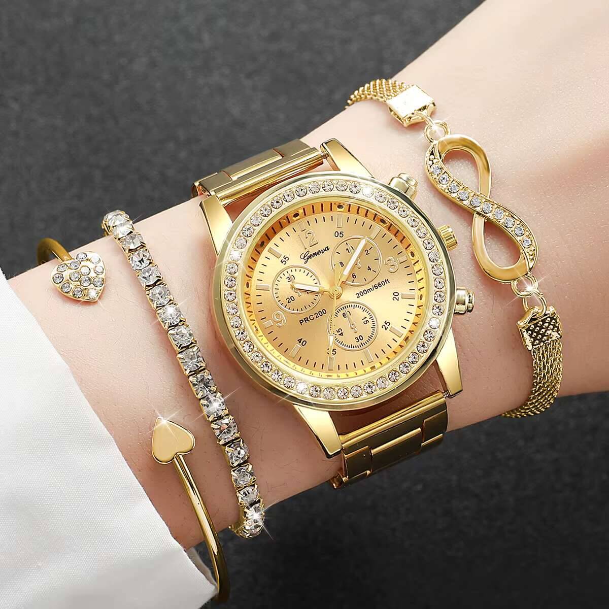 Luxury Watch Display Case - Juego de 4 relojes de lujo