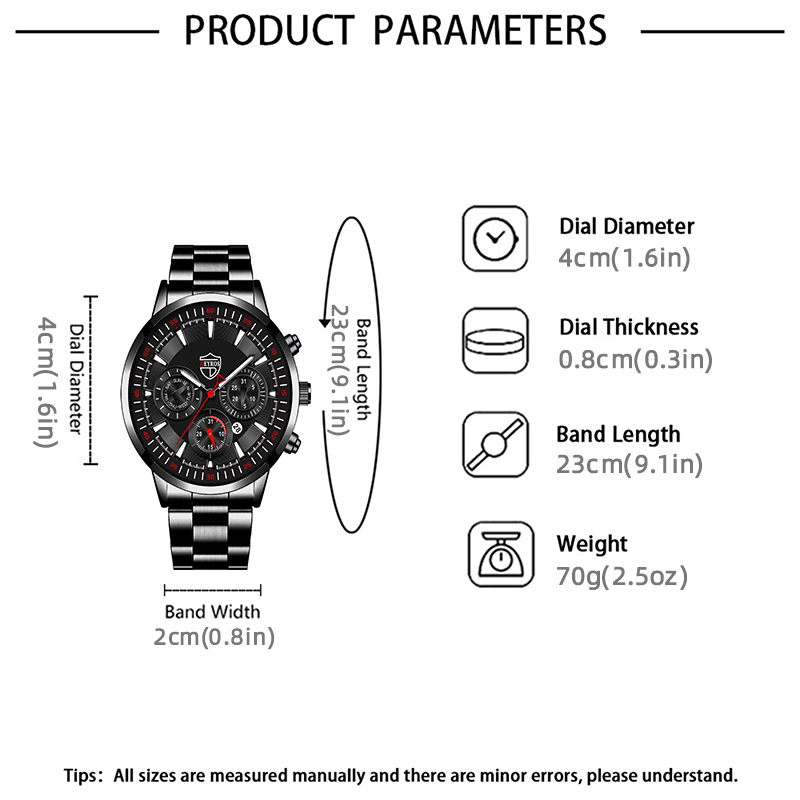 Conjunto de relojes de moda pa - Luxury Watch All Black reseña y precio