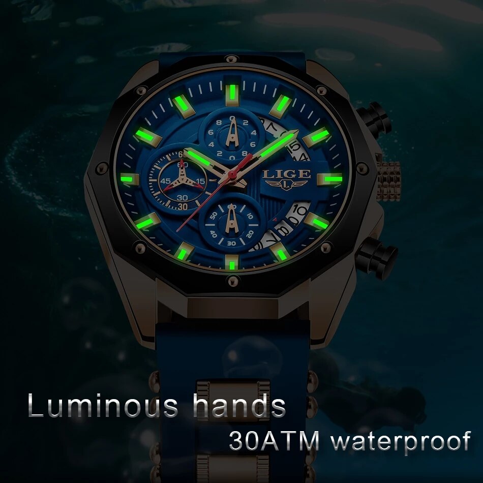 Relojes LIGE a la moda para ho - Luxury Watch Maker reseña y precio