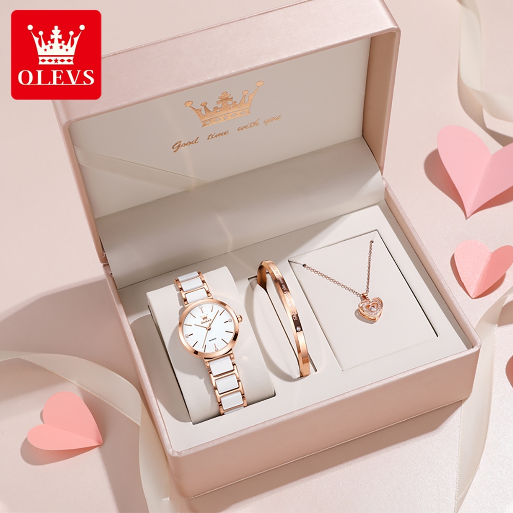OLEVS Reloj de mujer 5877 Relo - Luxury Watch Display Case reseña y precio