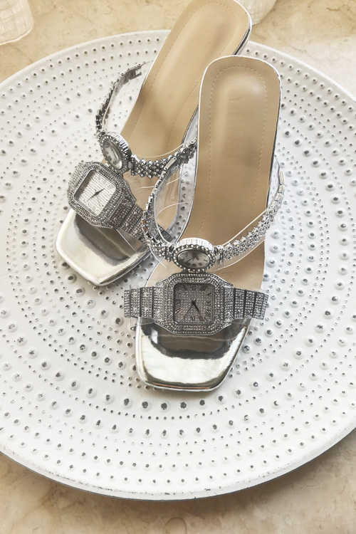 Sandalias de tacón alto con re - Luxury Watch reseña y precio