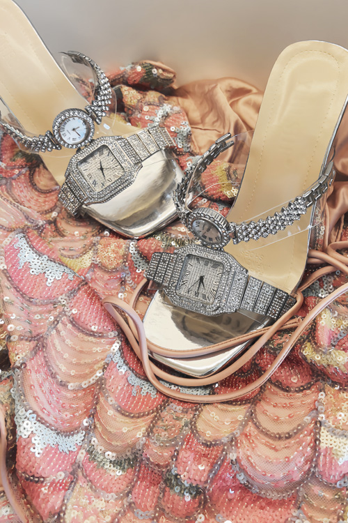 Sandalias de tacón alto con re - Luxury Watch reseña y precio