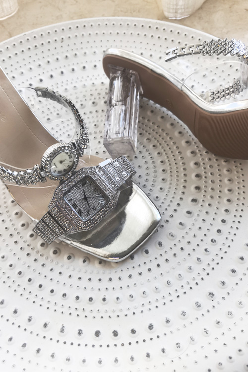 Sandalias de tacón alto con re - Luxury Watch reseña y precio