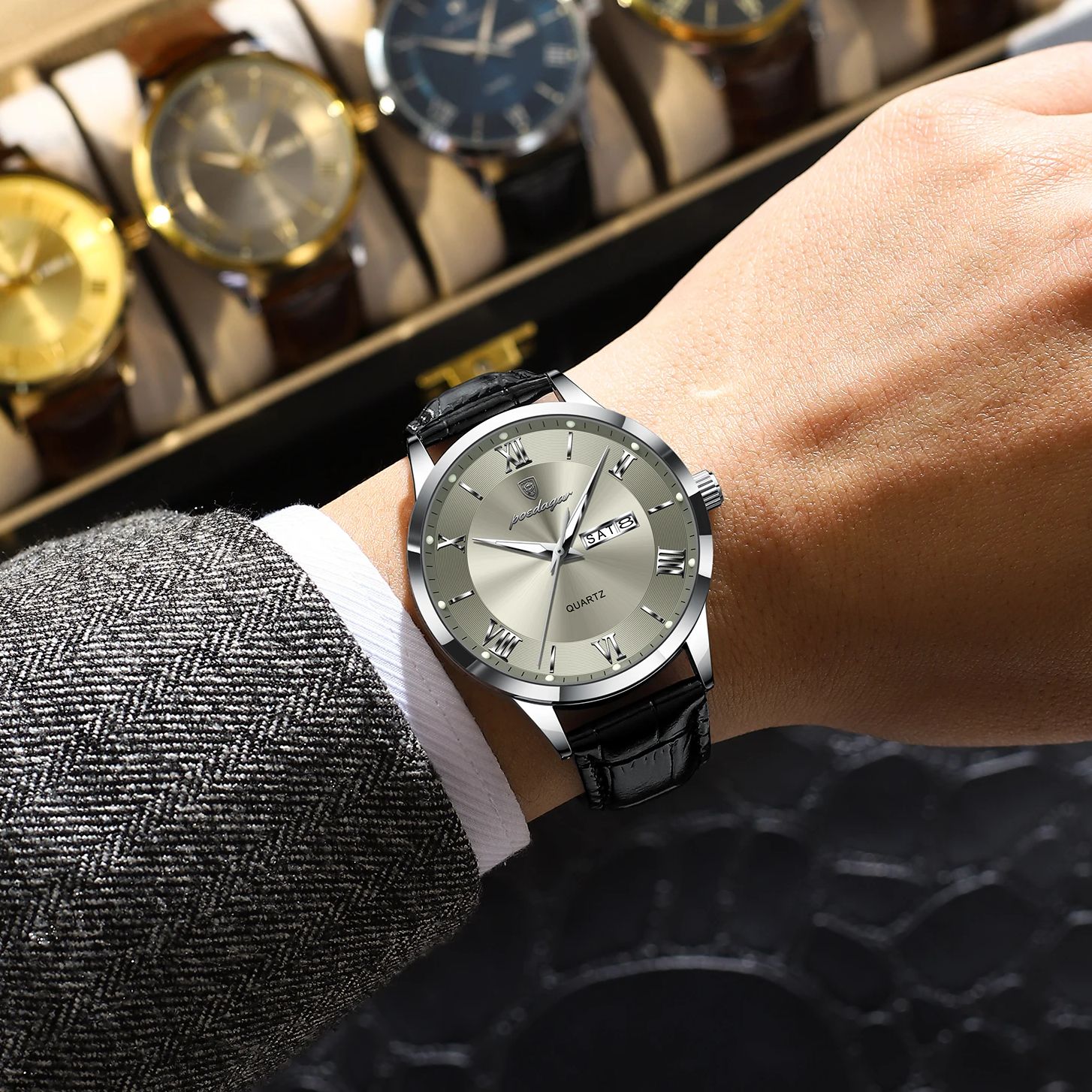 POEDAGAR Reloj de cuarzo de lu - Luxury Watch Audemars Piguet reseña y precio
