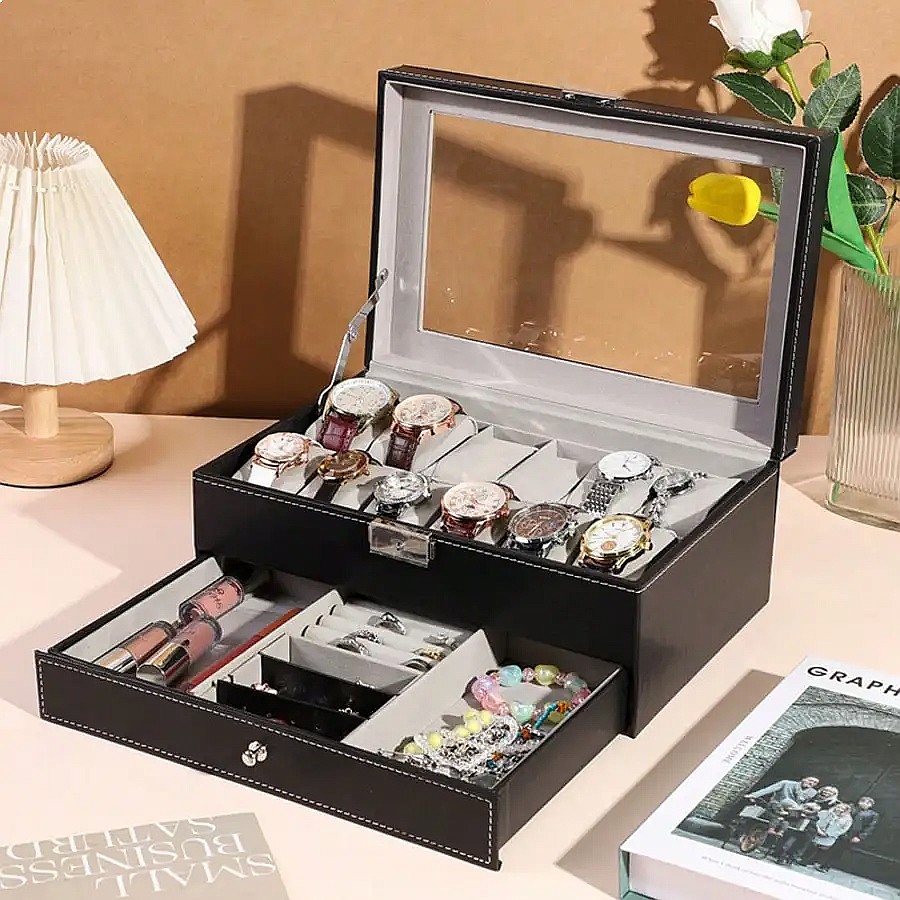 Caja para Relojes de 12 Ranura - Luxury Watch Display Case reseña y precio