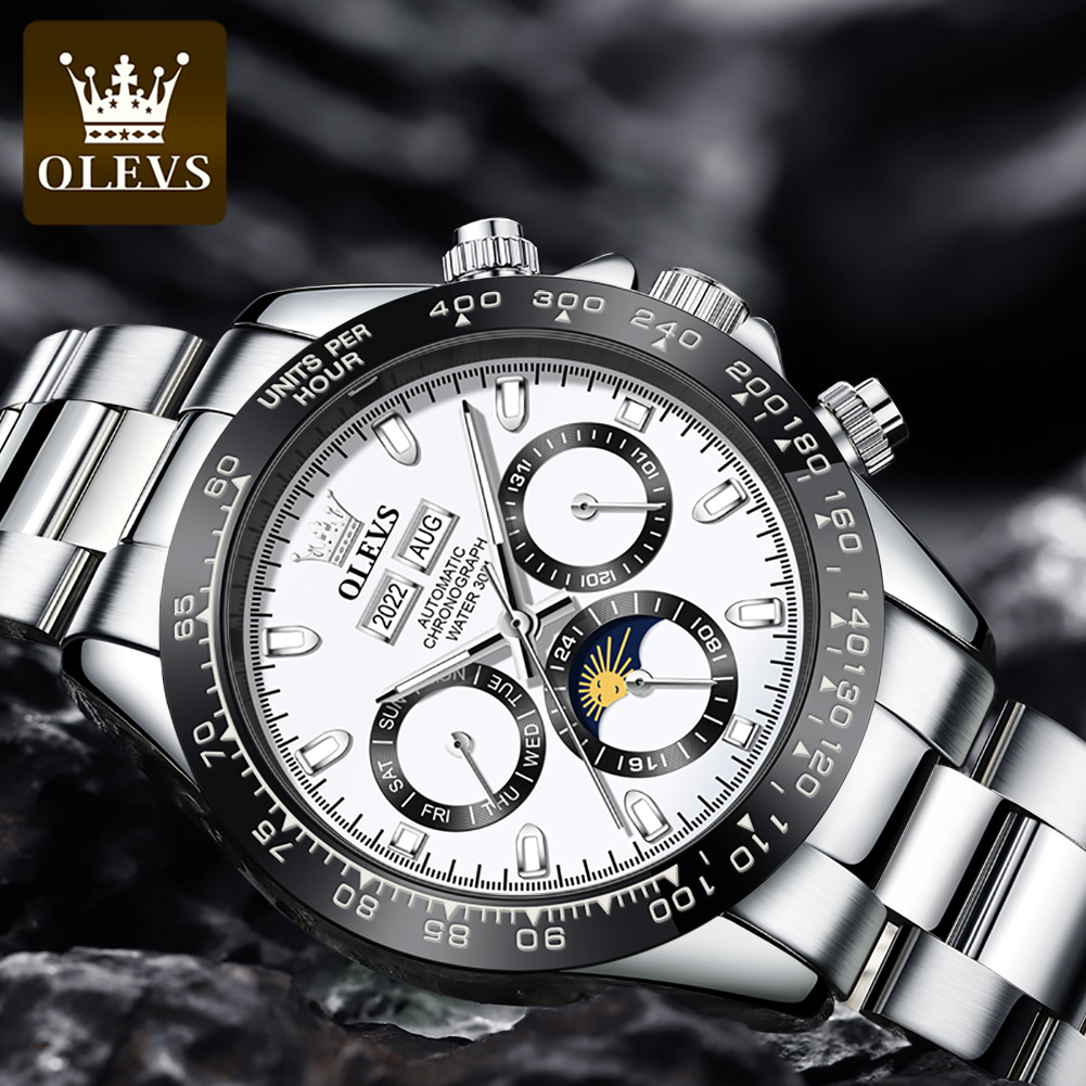 OLEVS 6654 reloj de lujo para  - Chronograph Flyback Watch reseña y precio