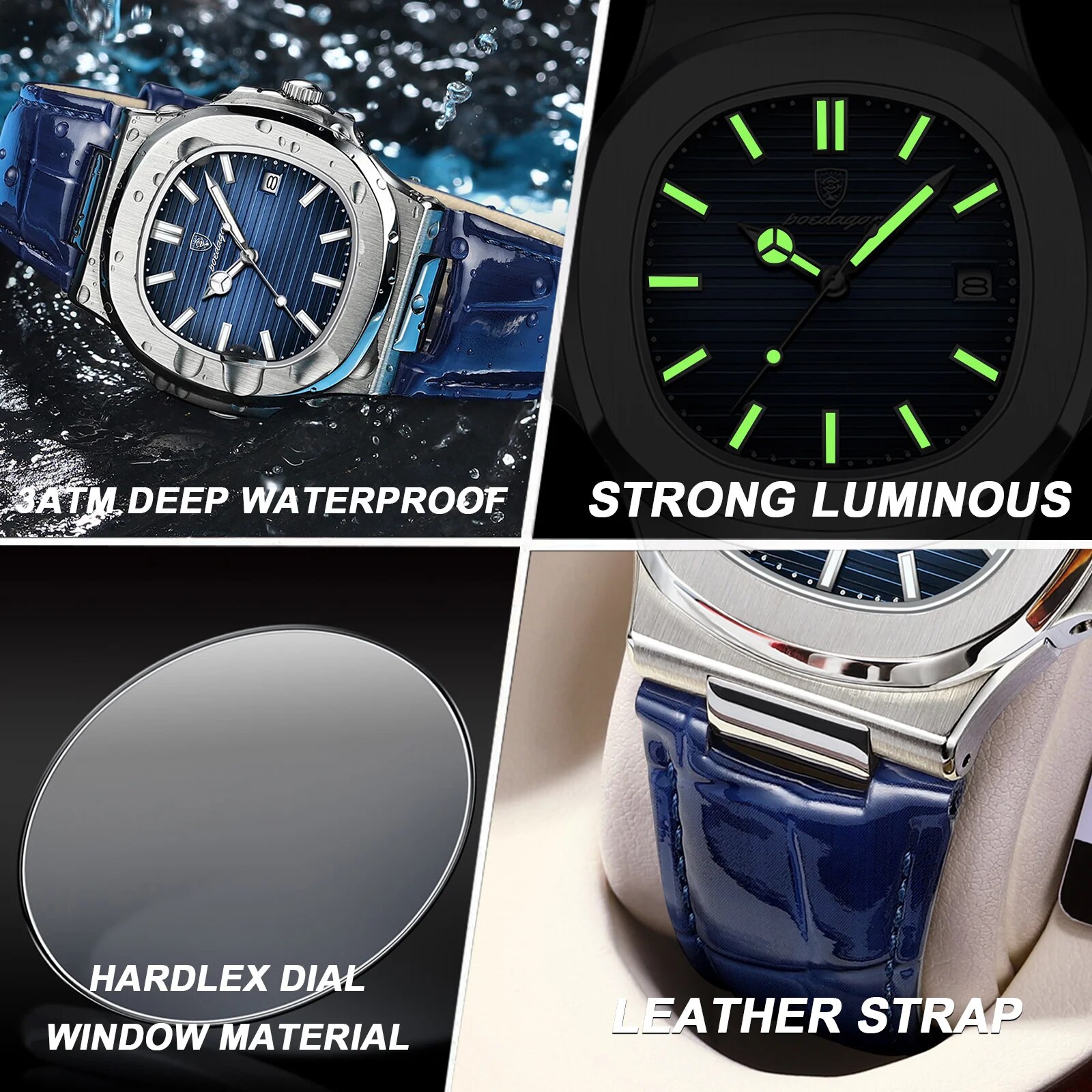 POEDAGAR, Reloj cuadrado de lu - Luxury Watch Audemars Piguet reseña y precio