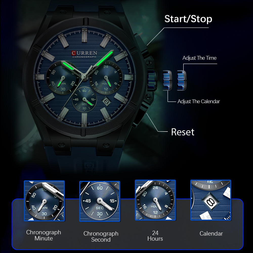 Reloj cronógrafo CURREN de luj - Luxury Watch Audemars Piguet reseña y precio