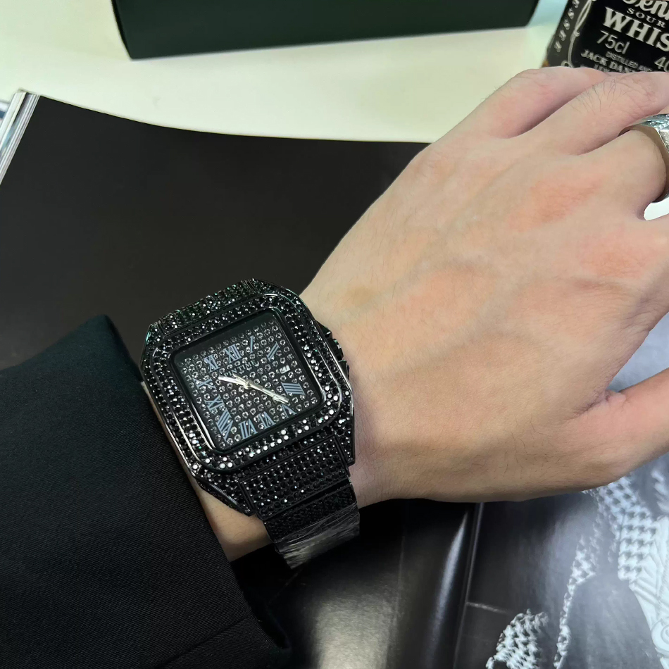 Reloj de pulsera cuadrado dora - Luxury Watch All Black reseña y precio